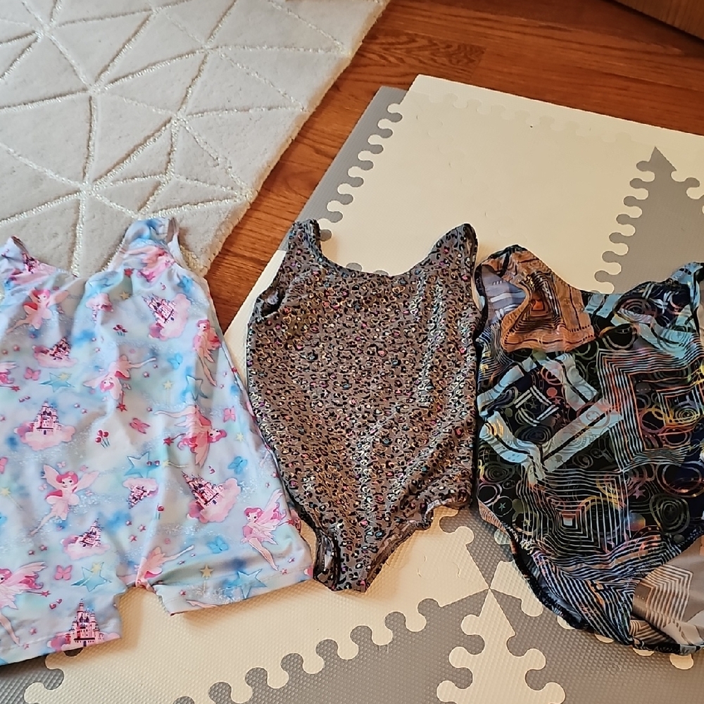 Kids Gymnastics Leotards X 3